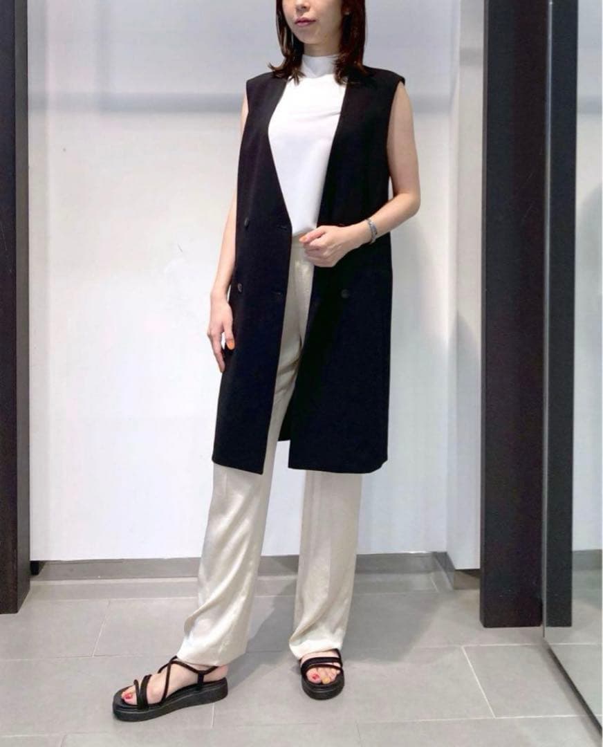 2022 theory セオリー　ロングベスト　ジレ　カーキ