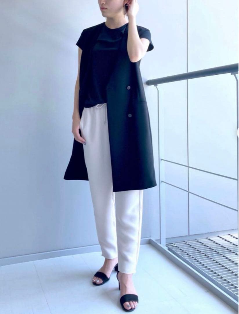 2022 theory セオリー　ロングベスト　ジレ　カーキ