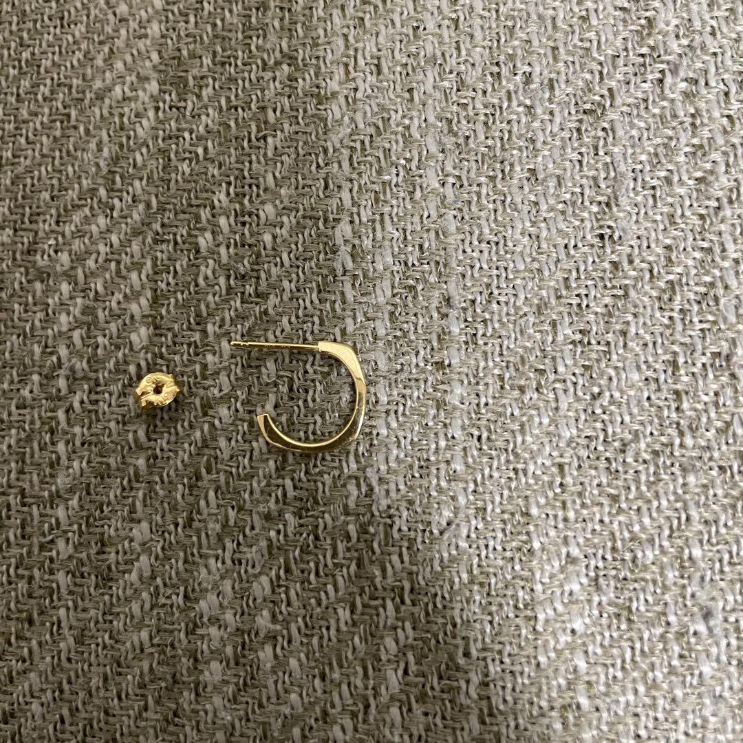 ete 18k フープピアス