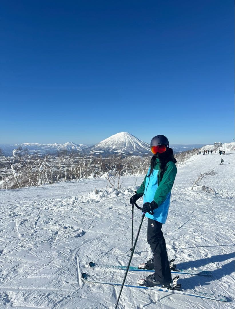 The North Face フード付き レディース スキーウェア 緑/青