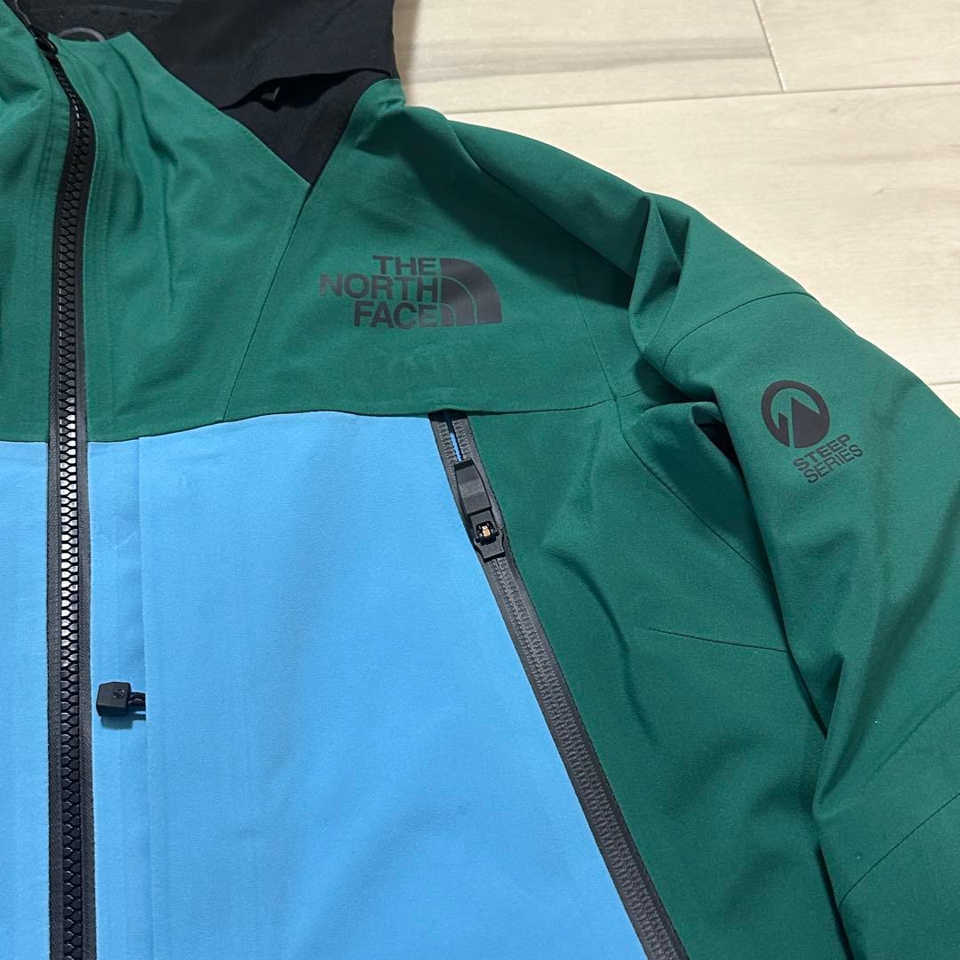 The North Face フード付き レディース スキーウェア 緑/青