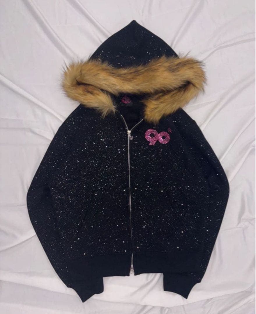 9090 girl 90 Logo Glitter セットアップ ブラック M
