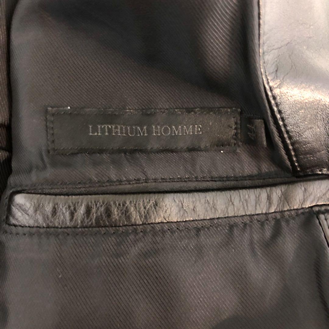 LITHIUM HOMME リチウムオム レザーシングルライダースジャケット