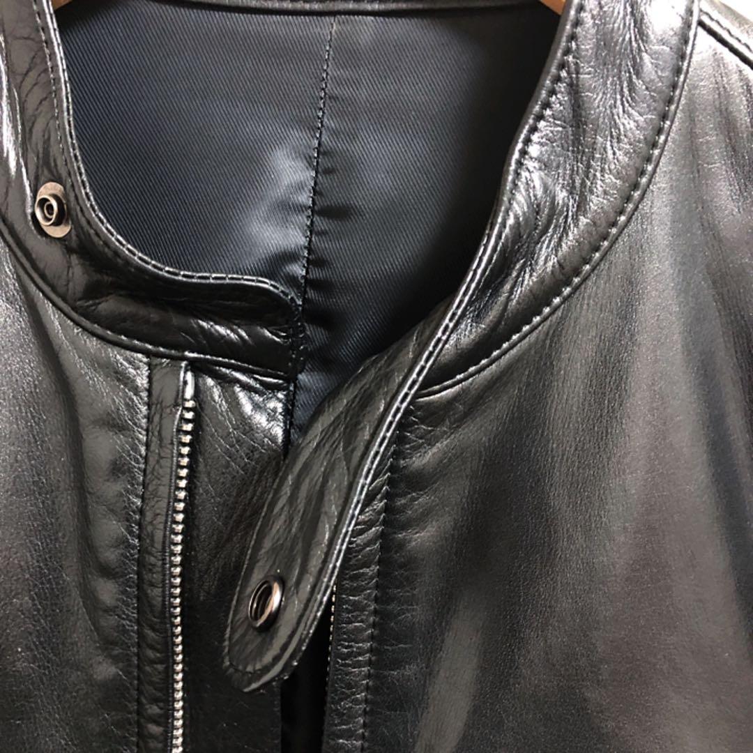 LITHIUM HOMME リチウムオム レザーシングルライダースジャケット