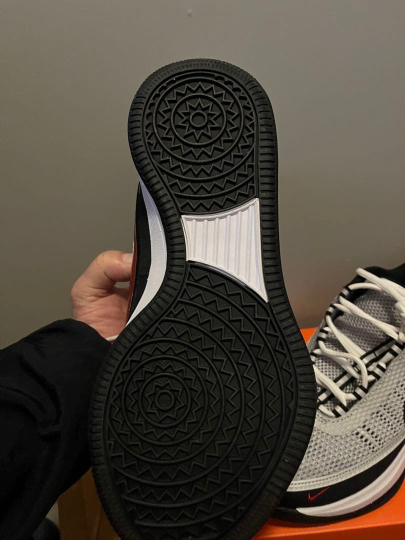 Nike バスケットボールシューズ グレー/ブラック/レッド