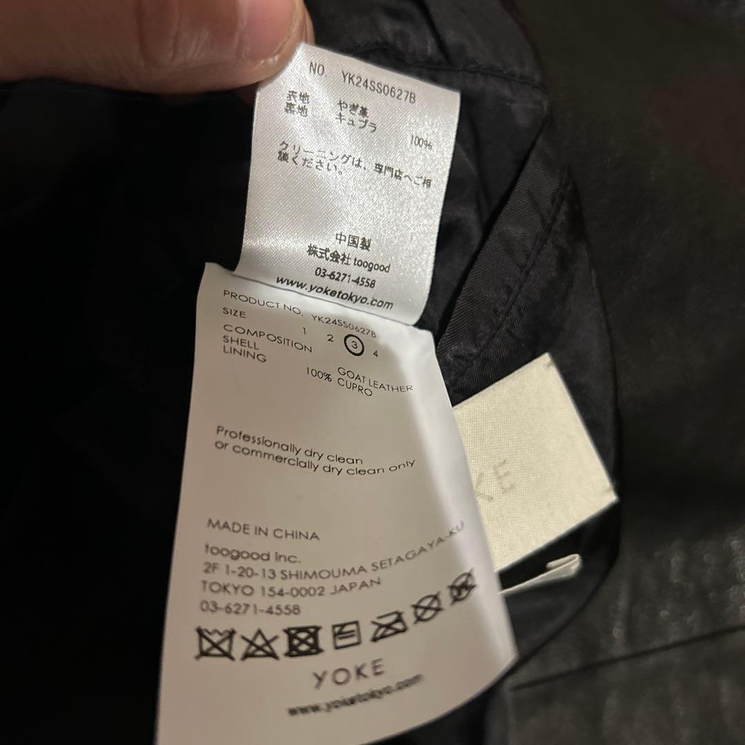 ジャケット・アウター YOKE GOAT LEATHER CAR COAT