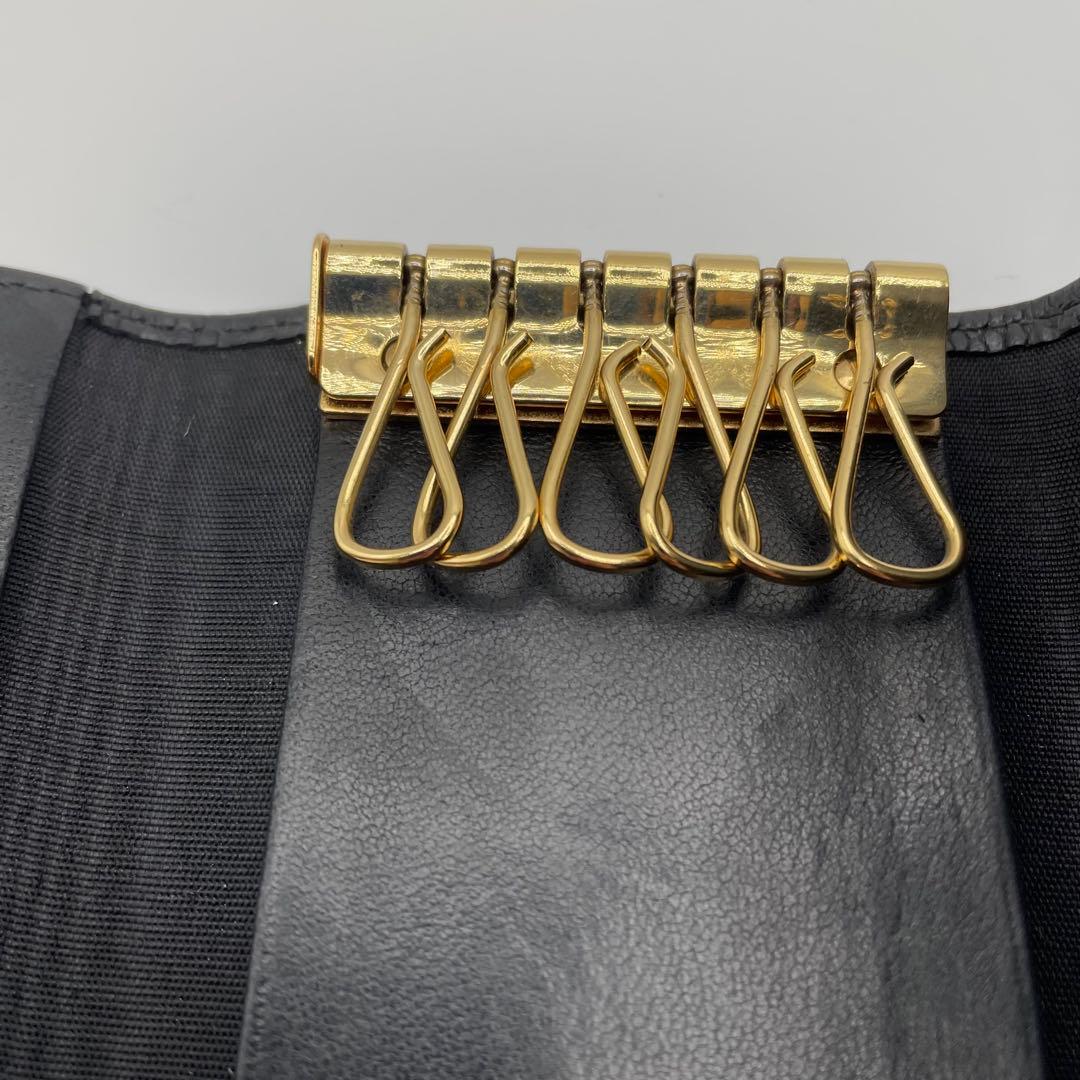 【超美品】CHANEL キャビアスキン 6連　キーケース