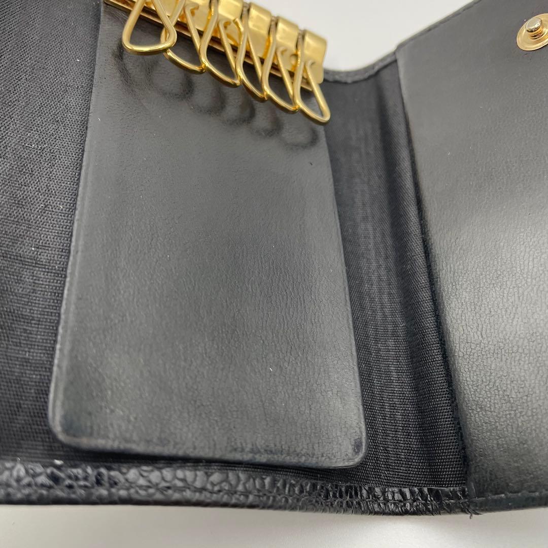 【超美品】CHANEL キャビアスキン 6連　キーケース