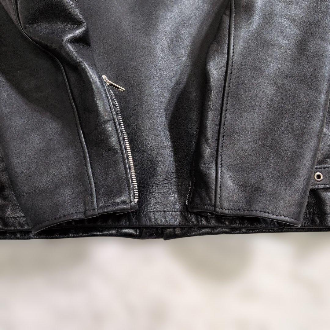 極美品　ショット　シングルライダース　641ボアライナー付　38　M〜L　黒