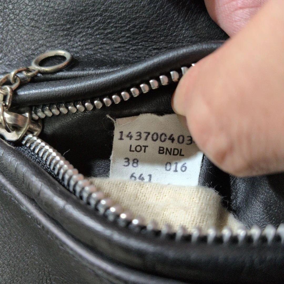 極美品　ショット　シングルライダース　641ボアライナー付　38　M〜L　黒