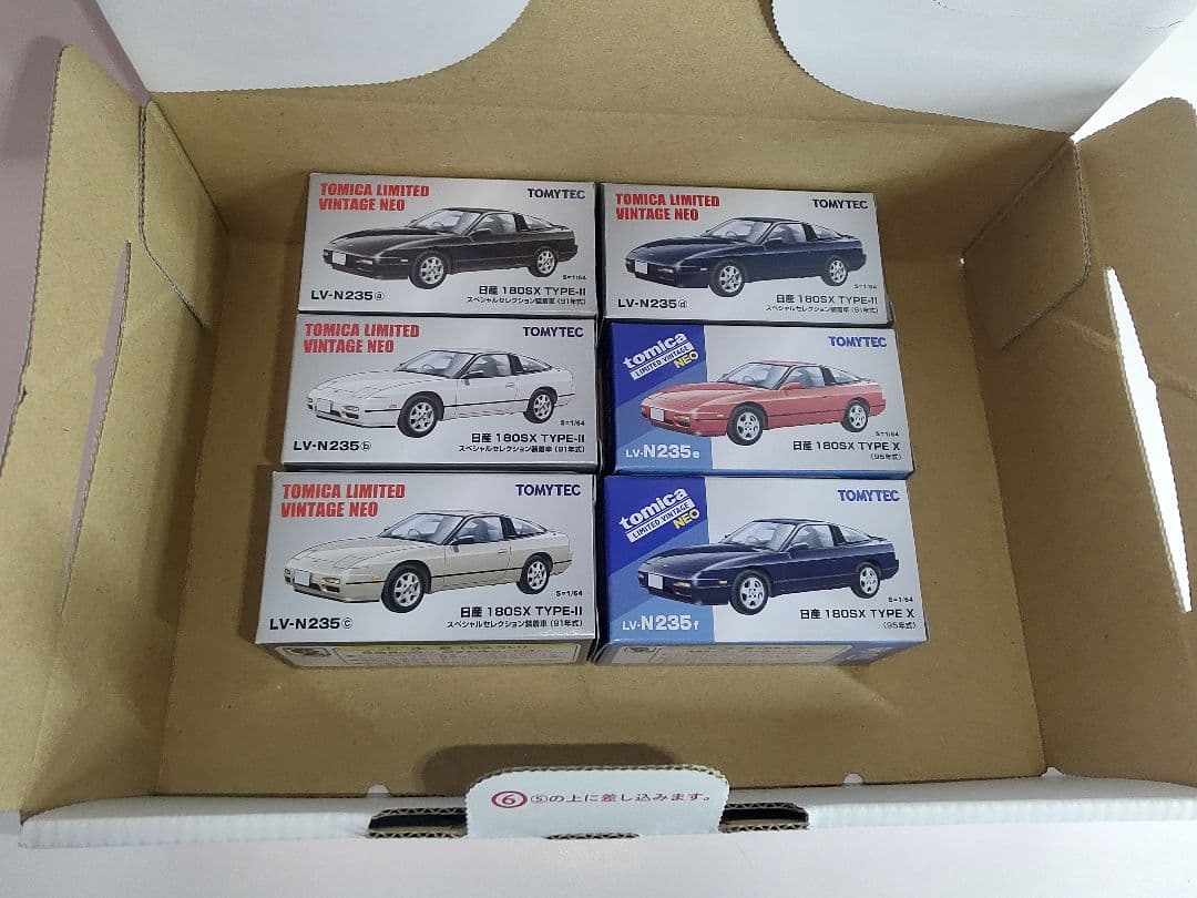 トミカリミテッドヴィンテージネオ 日産 180SX 6台セット