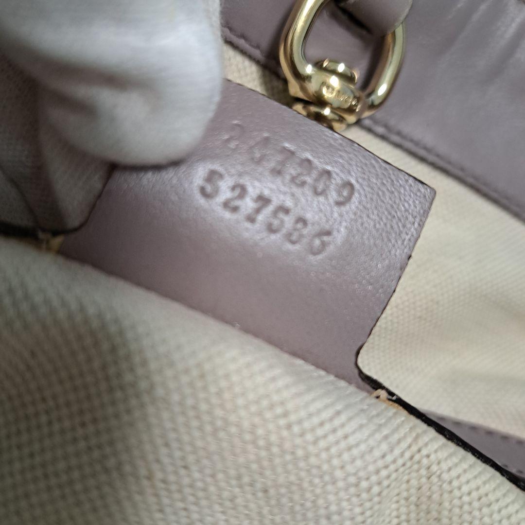 ✨️美品✨️ GUCCI グッチ GG マイクロシマ ポーチ付 バックラベンダー