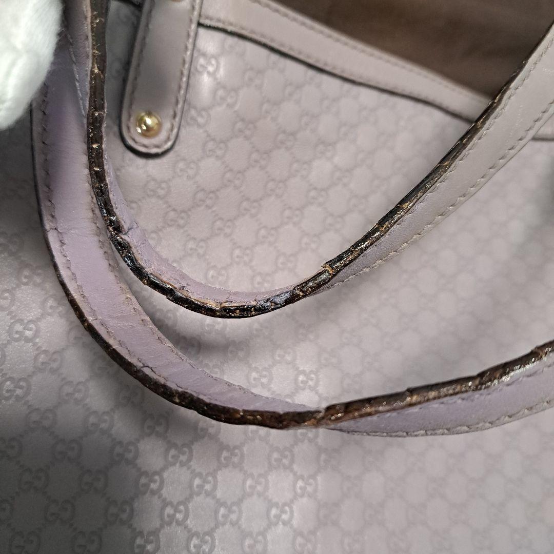 ✨️美品✨️ GUCCI グッチ GG マイクロシマ ポーチ付 バックラベンダー