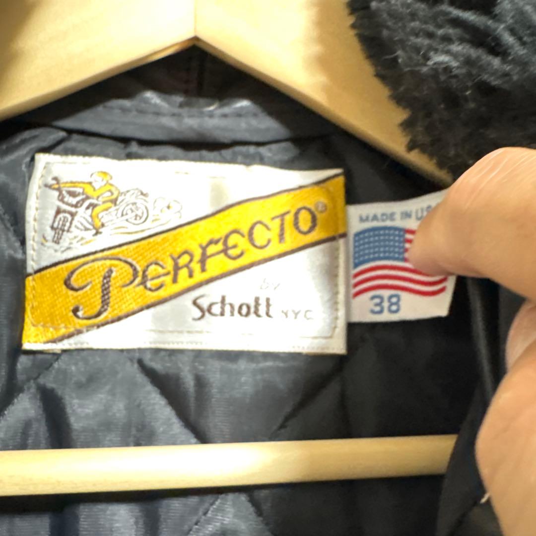 【Schott 118 Perfecto ボア付き 38】