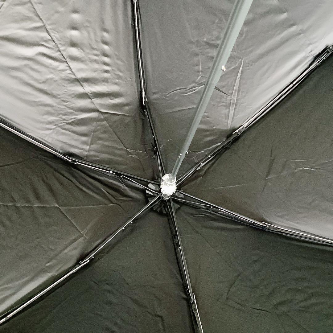 新品★ランバンコレクション★スカラップローズ刺繍晴雨兼用折りたたみ日傘★ネイビー