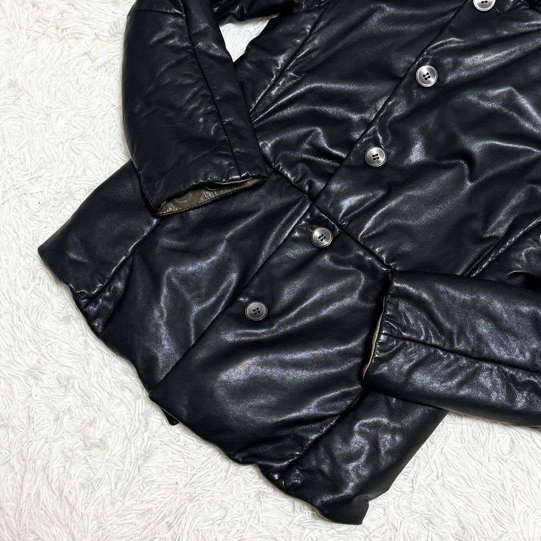 【美品】エンポリオアルマー二 ラムレザージャケット 4way リバーシブル 46