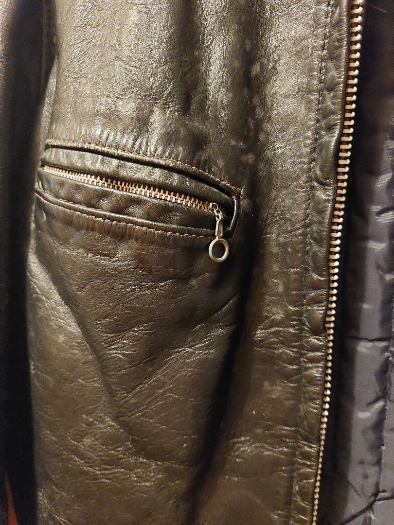 70s ヴィンテージ　シングルライダース　古着　黒　talon