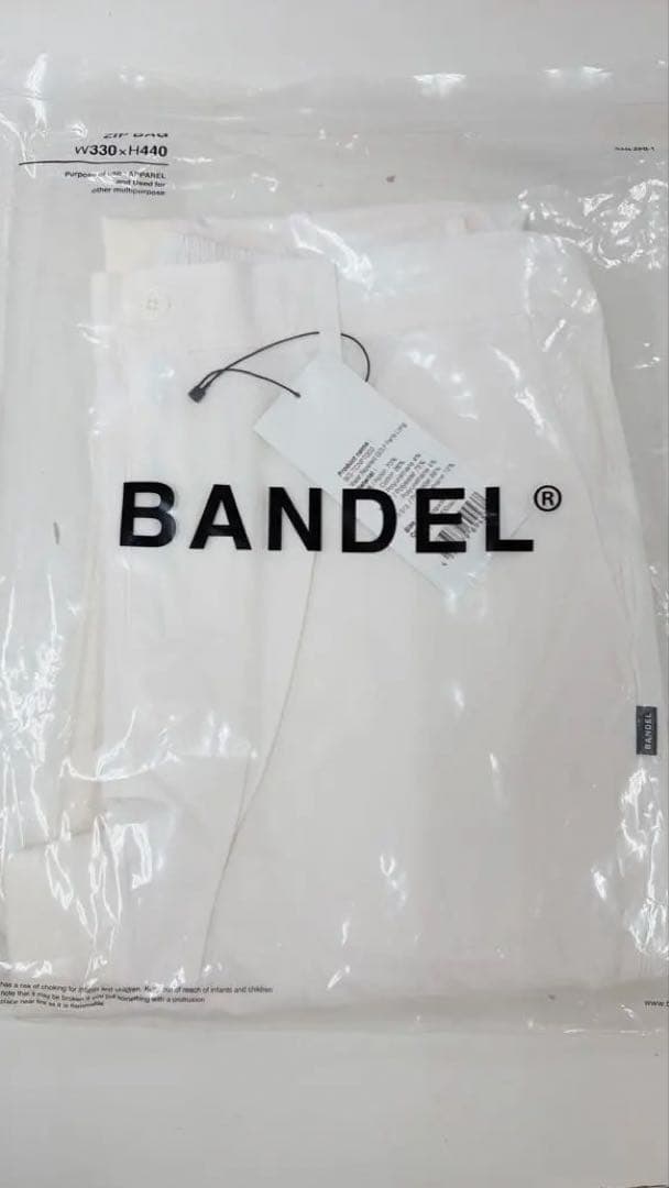 【新品未使用】BANDEL 吸水速乾 ゴルフロングパンツ ホワイト S-M