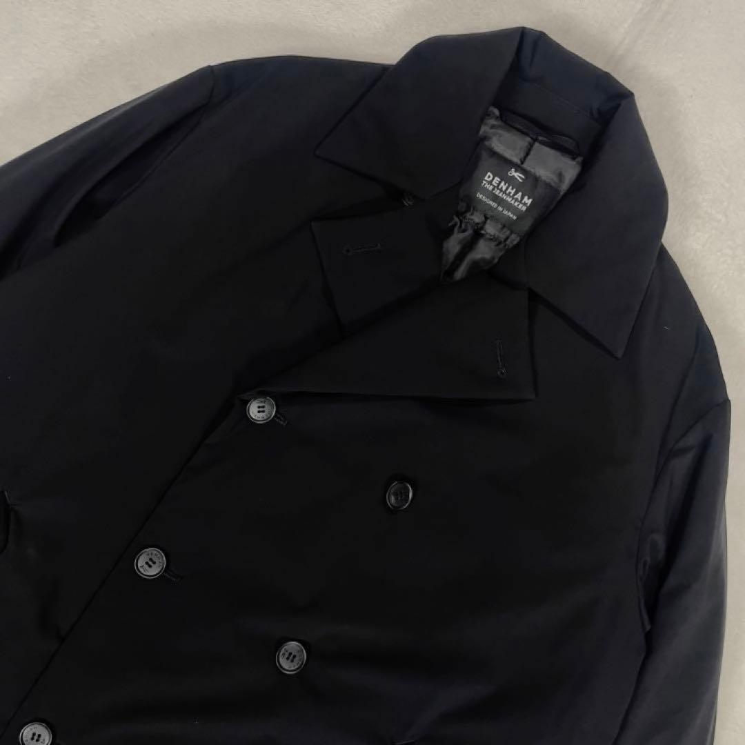 【美品】DENHAM デンハム ダブルブレスト ロング コート M ブラック