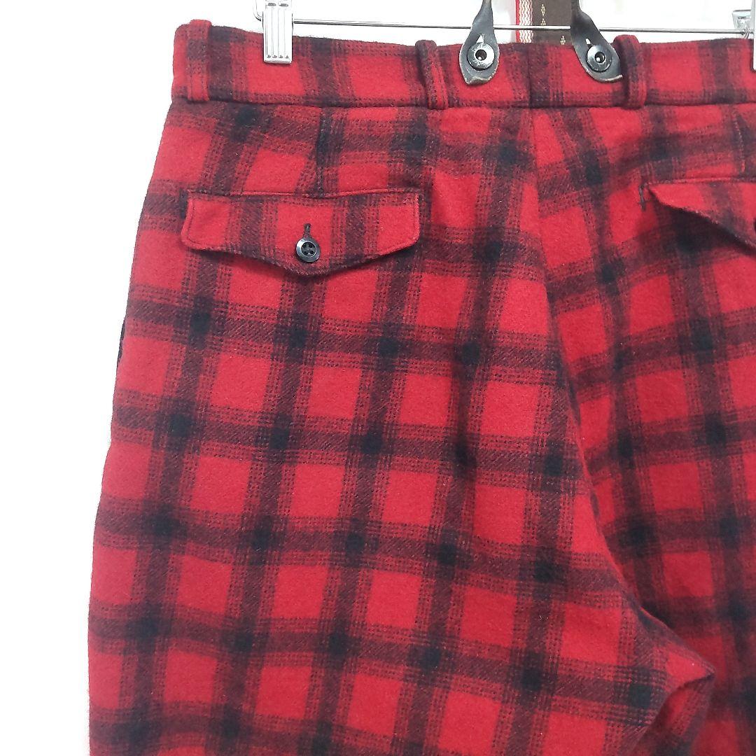 【Mado】ウールリッチ 70s オーバーパンツ チェック サスペンダー