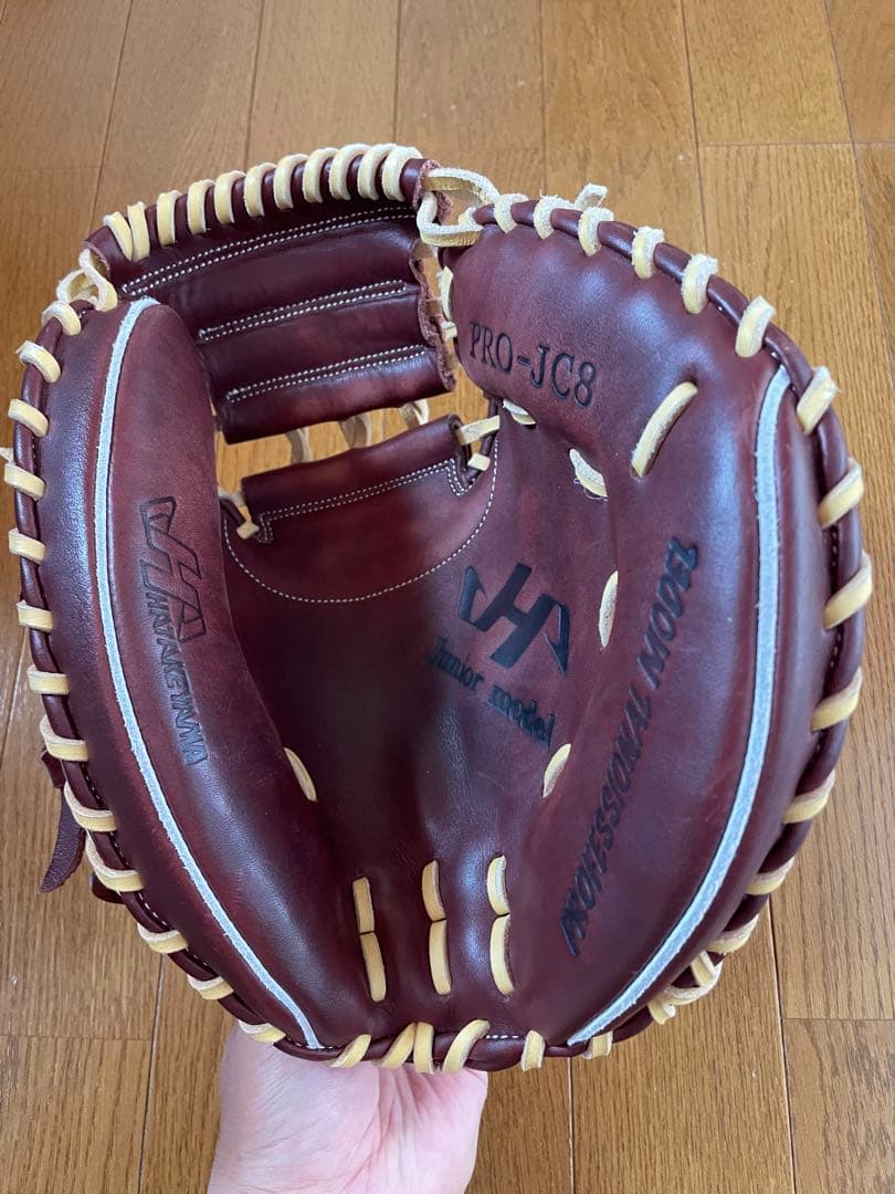 少年軟式用キャッチャーミット　HA PRO-JC8 ブラウン 野球グローブ