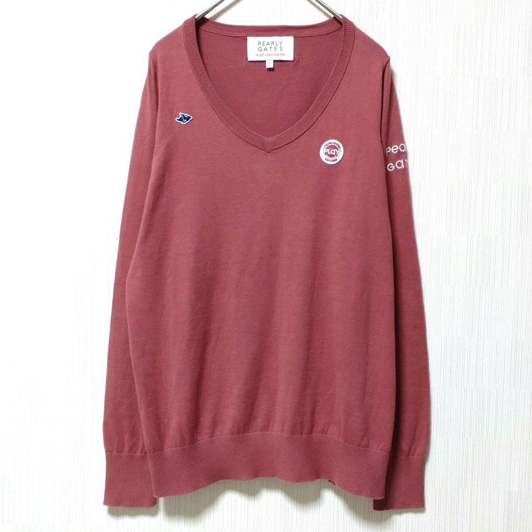 PEARLY GATES レディース ゴルフ Vネックニット サイズ1(M)