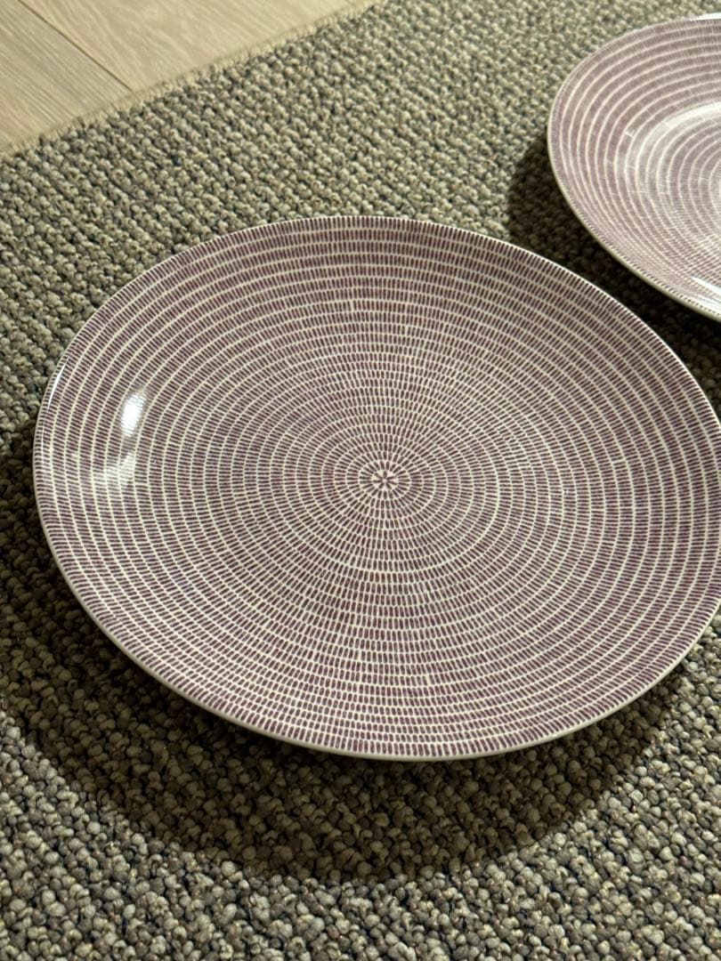 アラビア26cm 大皿 24h 　アベックプレート パープル　2枚セット