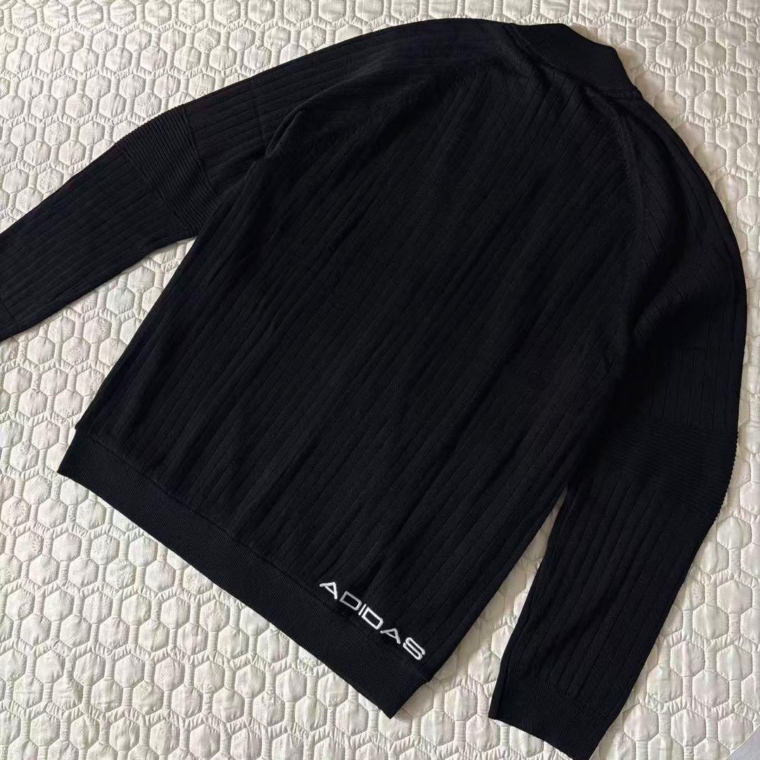 L 即日発送新品23100円アディダスゴルフ/メンズ/防風セータージャケット/黒