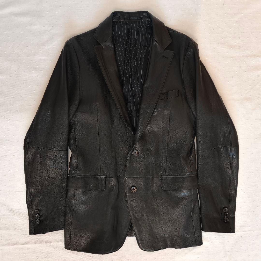 ​【美品】5351 POUR LES HOMMES 山羊革テーラード 48