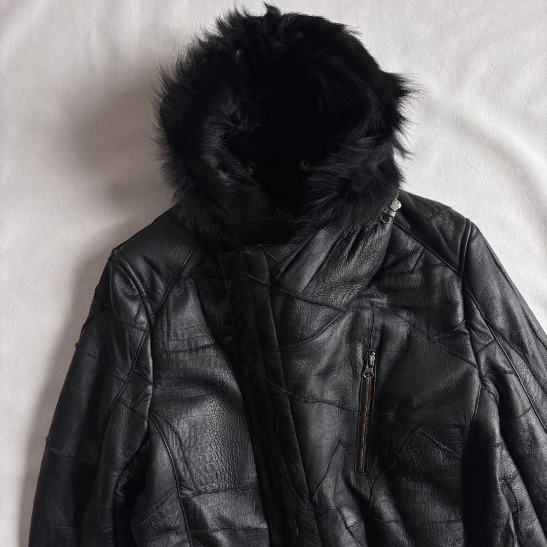 ジャケット・アウター 00s TORNADO MART patchwork mouton jacket