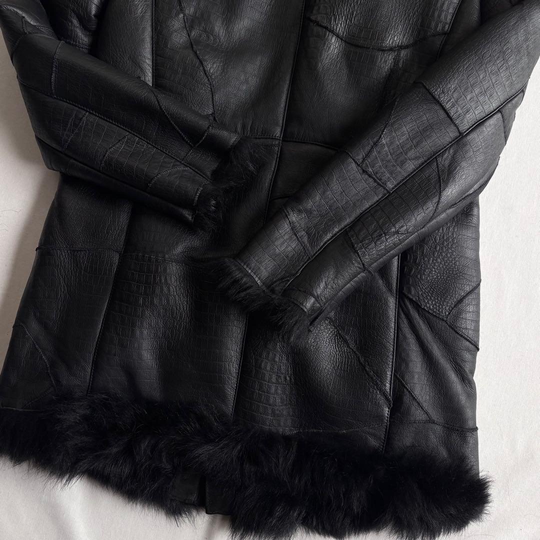 ジャケット・アウター 00s TORNADO MART patchwork mouton jacket