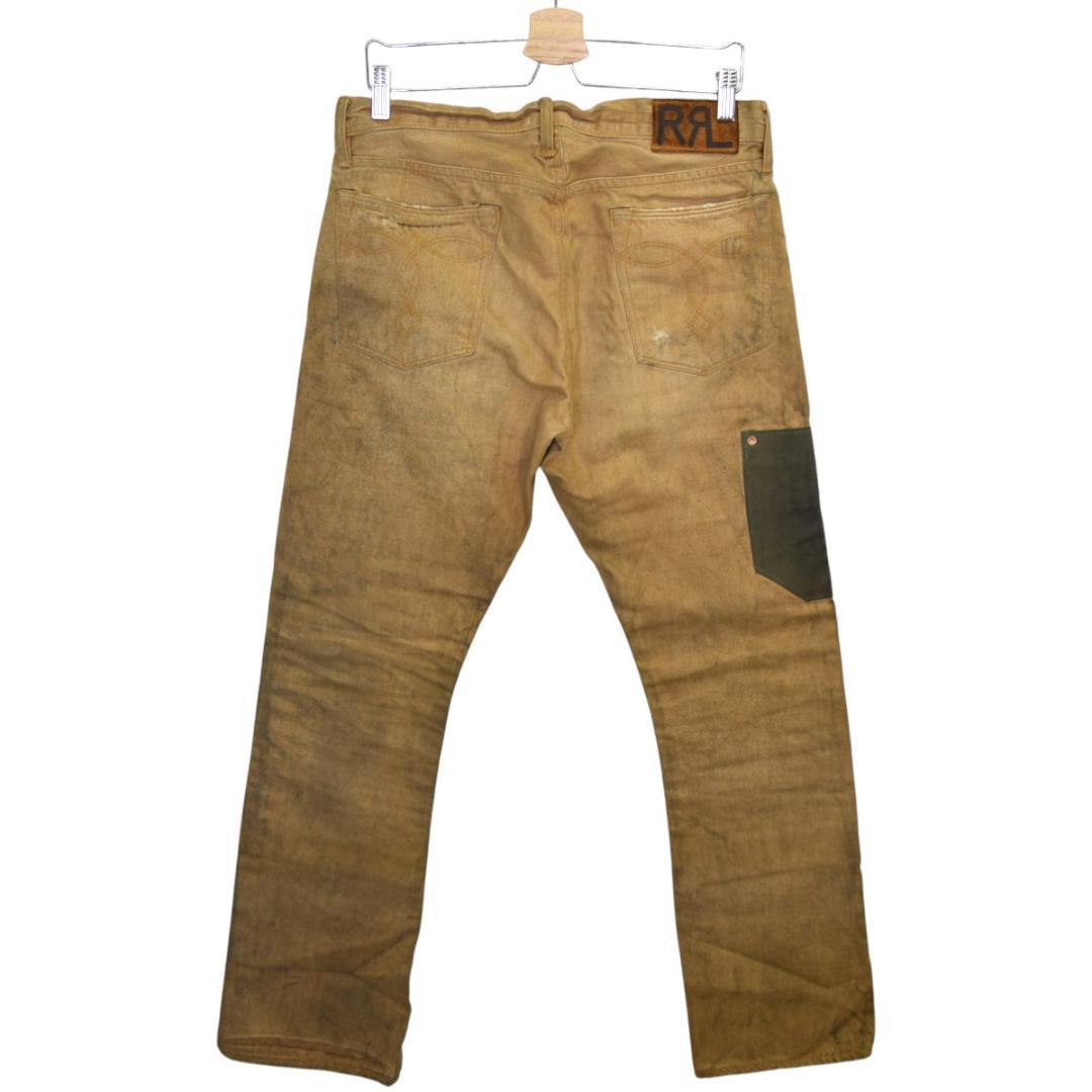 ク*コ様 RRL オイルドクロスヴィンテージ加工ダブルニーパンツ