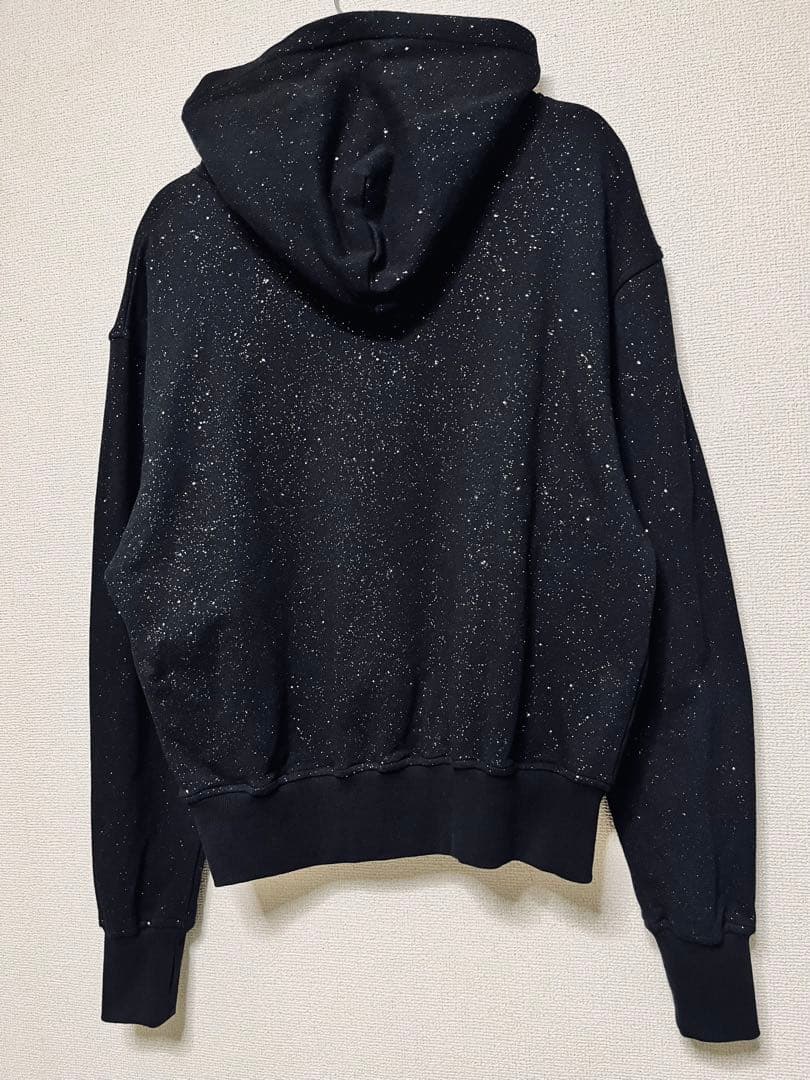 交渉中　HTH glitter logo hoodie グリッター パーカー 黒