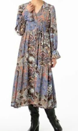 【極美品♡近年モデル】グレースコンチネンタル　マルチプリントティアードワンピース