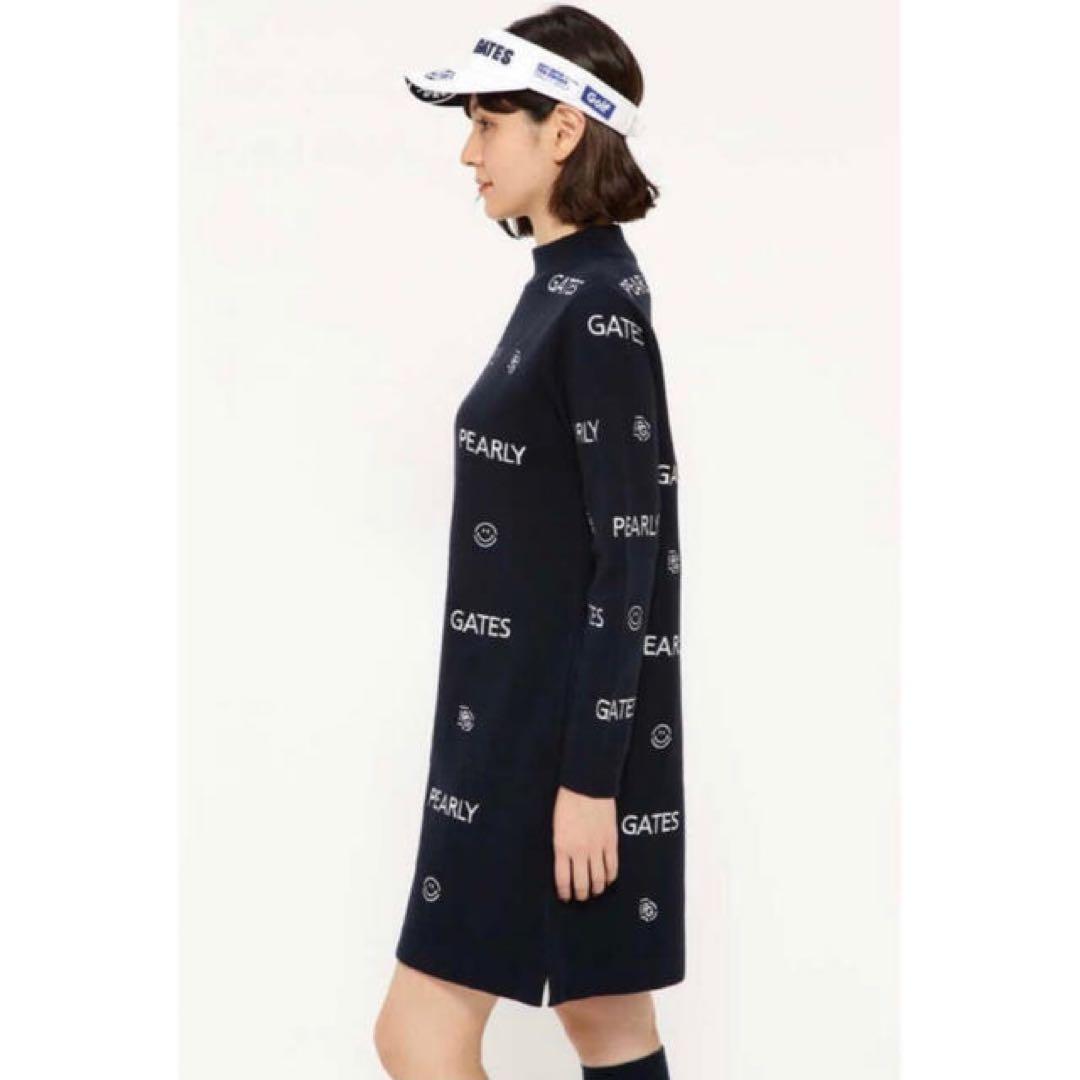 PEARLY GATES モックネックニットワンピース