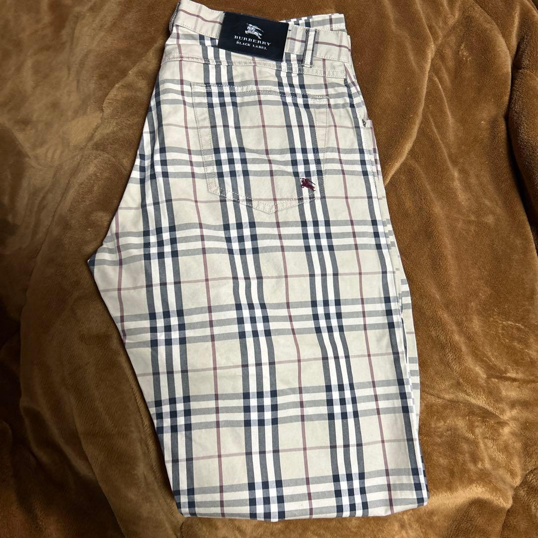 BURBERRY BLACK LABEL チェックパンツ　廃番品　79サイズ　綿