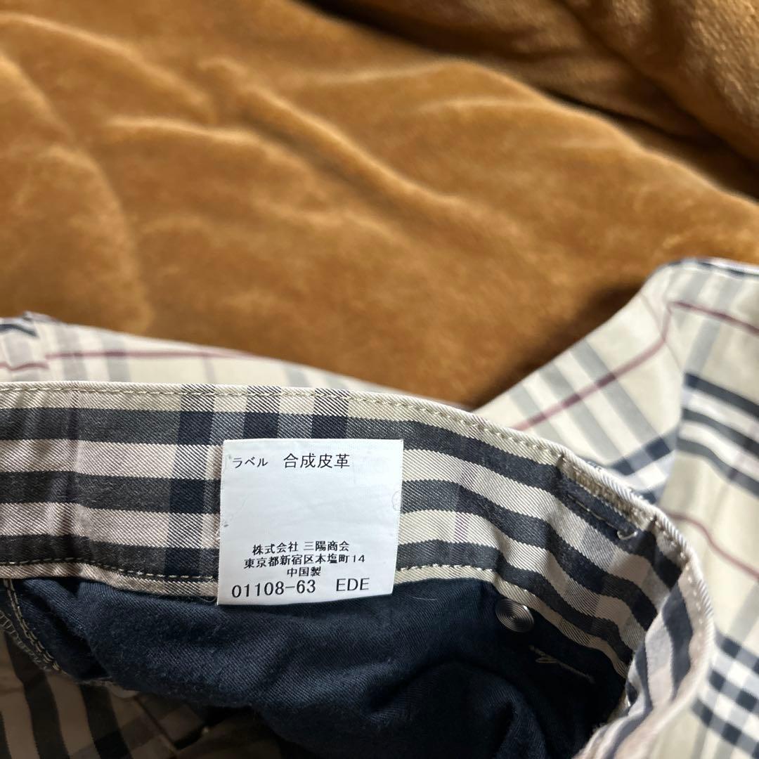 BURBERRY BLACK LABEL チェックパンツ　廃番品　79サイズ　綿