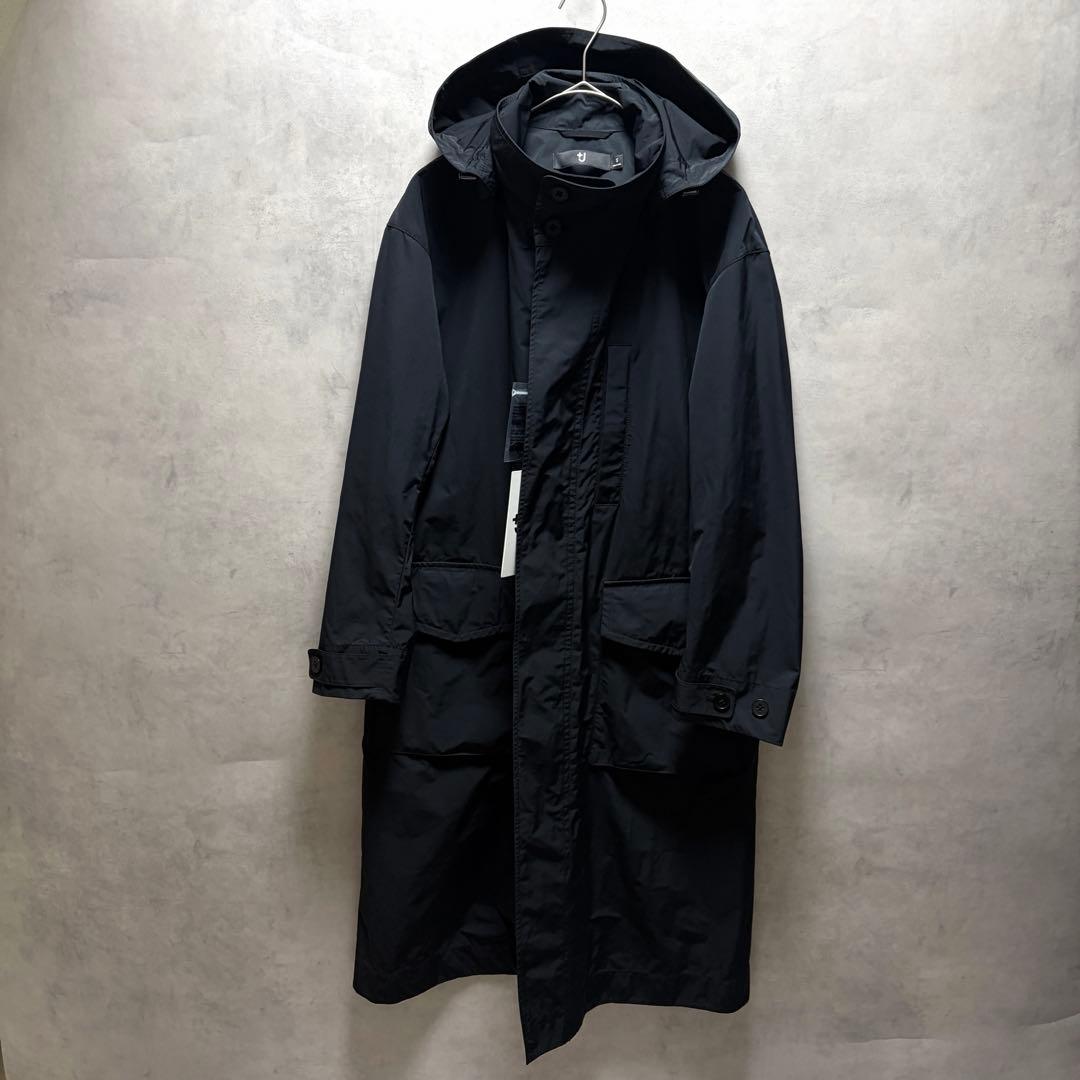 S 未使用品　ユニクロ　+J オーバーサイズフーデッドロングコート