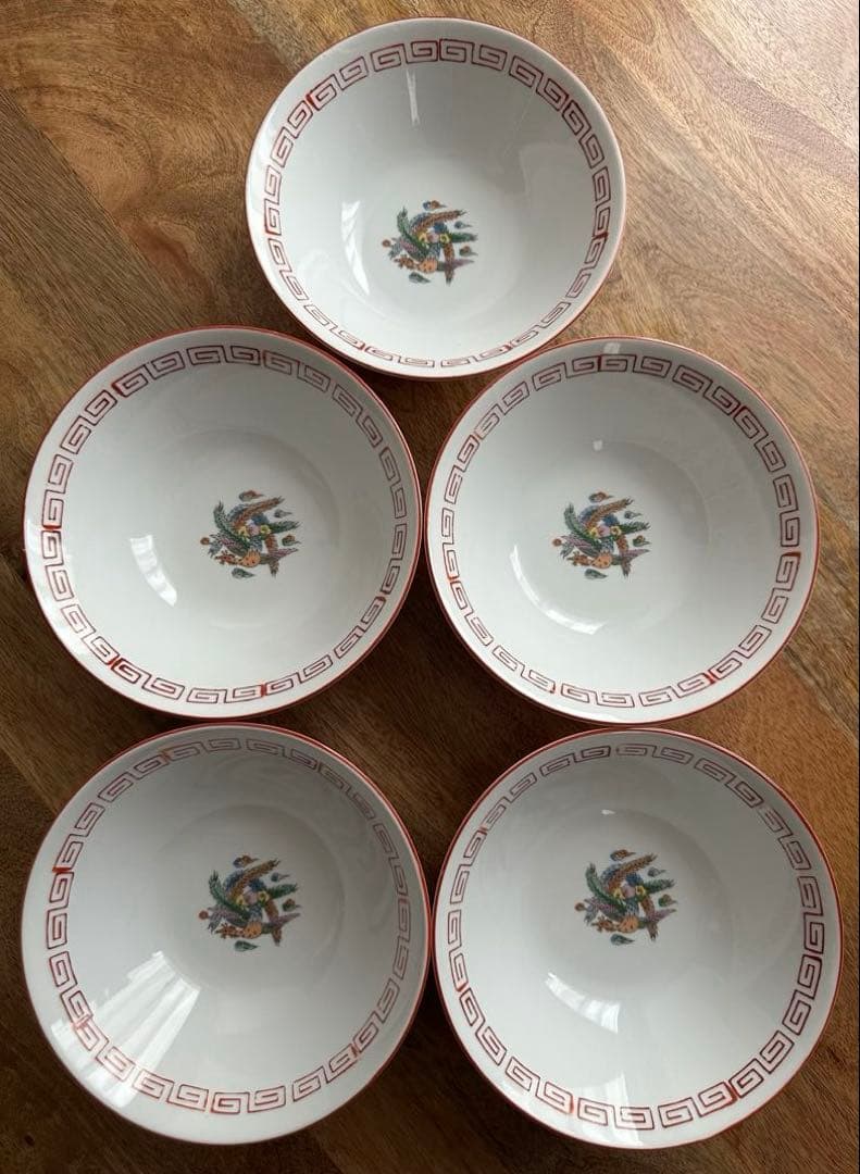 ◼️出品4/7(火)迄◼️骨董品◼️ラーメンどんぶり5点セット 鉢 器 昭和レトロ