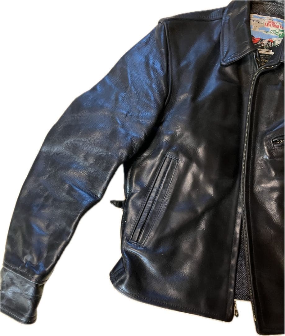オーダー品　エアロレザー　ハーフベルト　馬革　ホースハイド　革ジャン