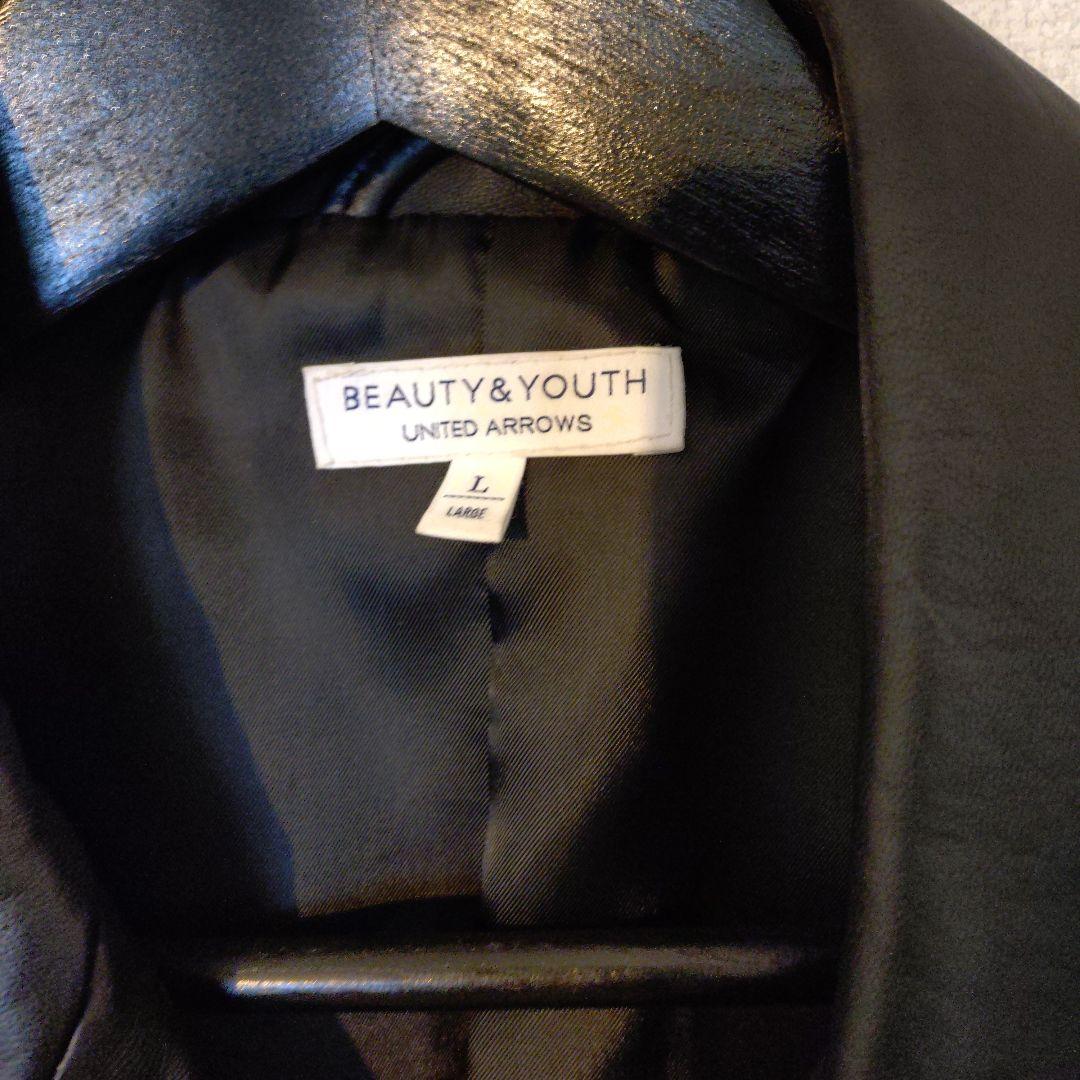 BEAUTY&YOUTH ブラックライダースジャケット Lサイズ羊革