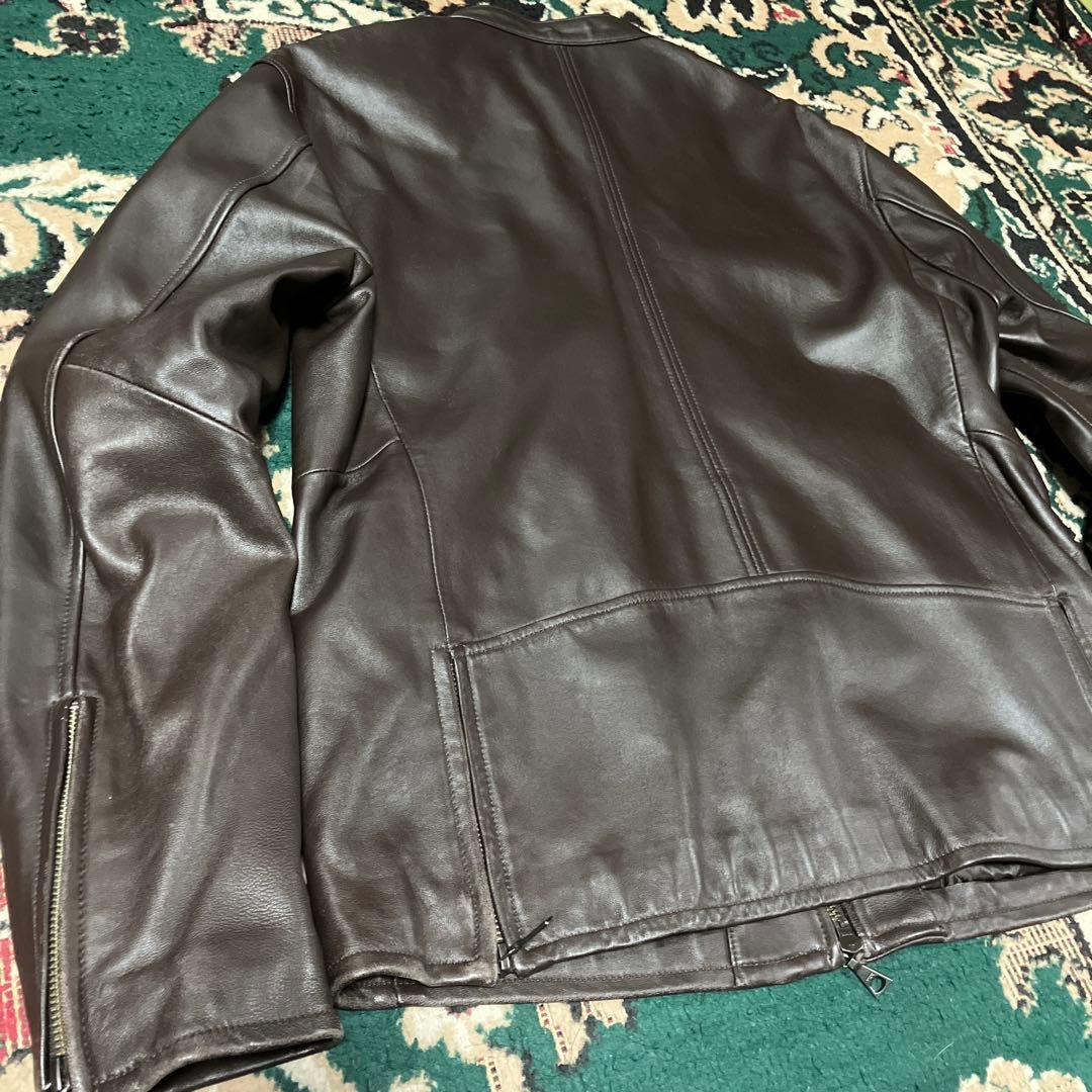 MORGAN HOMME レザー　ジャケット　XL シングルライダース　羊革