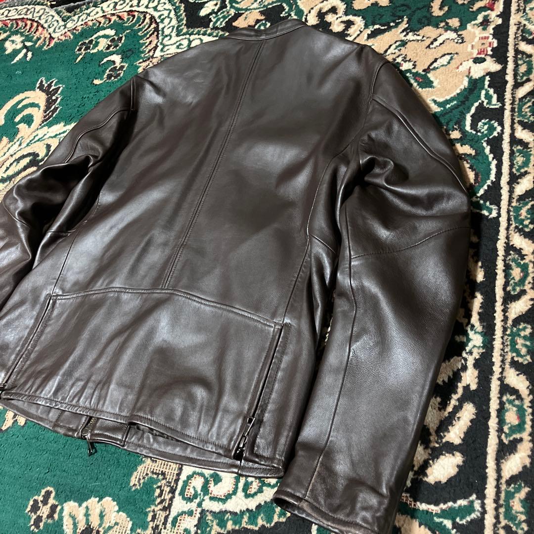 MORGAN HOMME レザー　ジャケット　XL シングルライダース　羊革