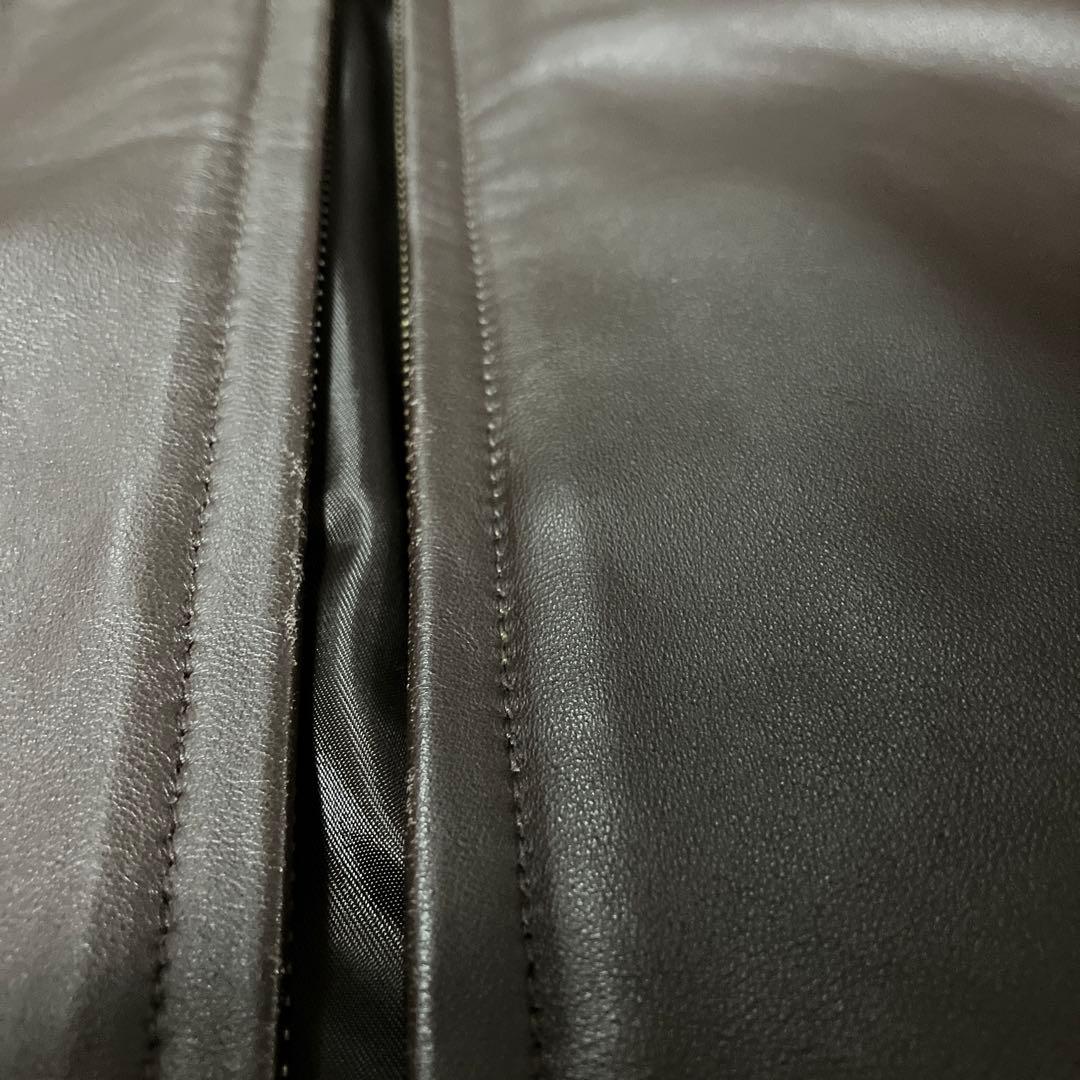 MORGAN HOMME レザー　ジャケット　XL シングルライダース　羊革