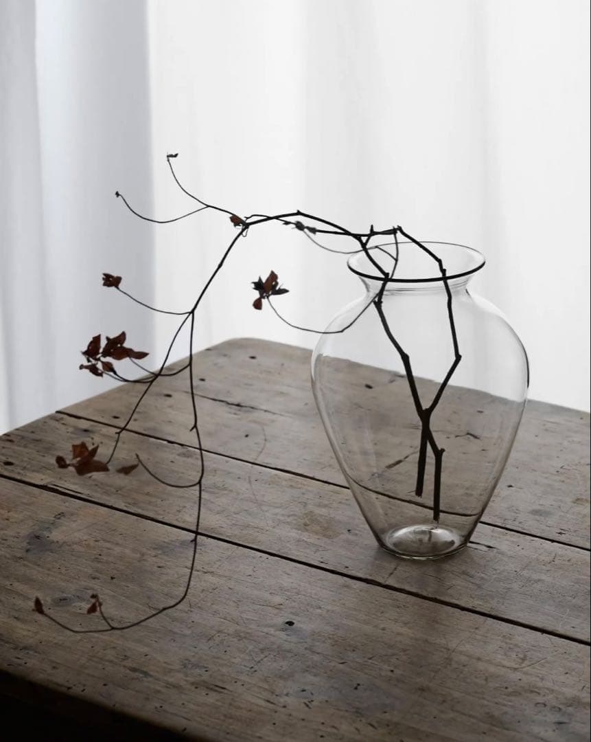 三浦侑子　花器　bamboo glass 美品　スモーク