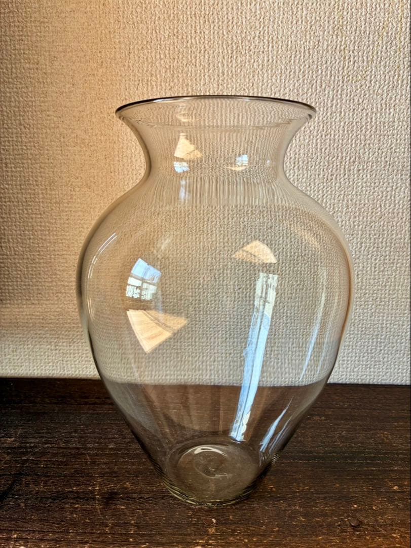 三浦侑子　花器　bamboo glass 美品　スモーク