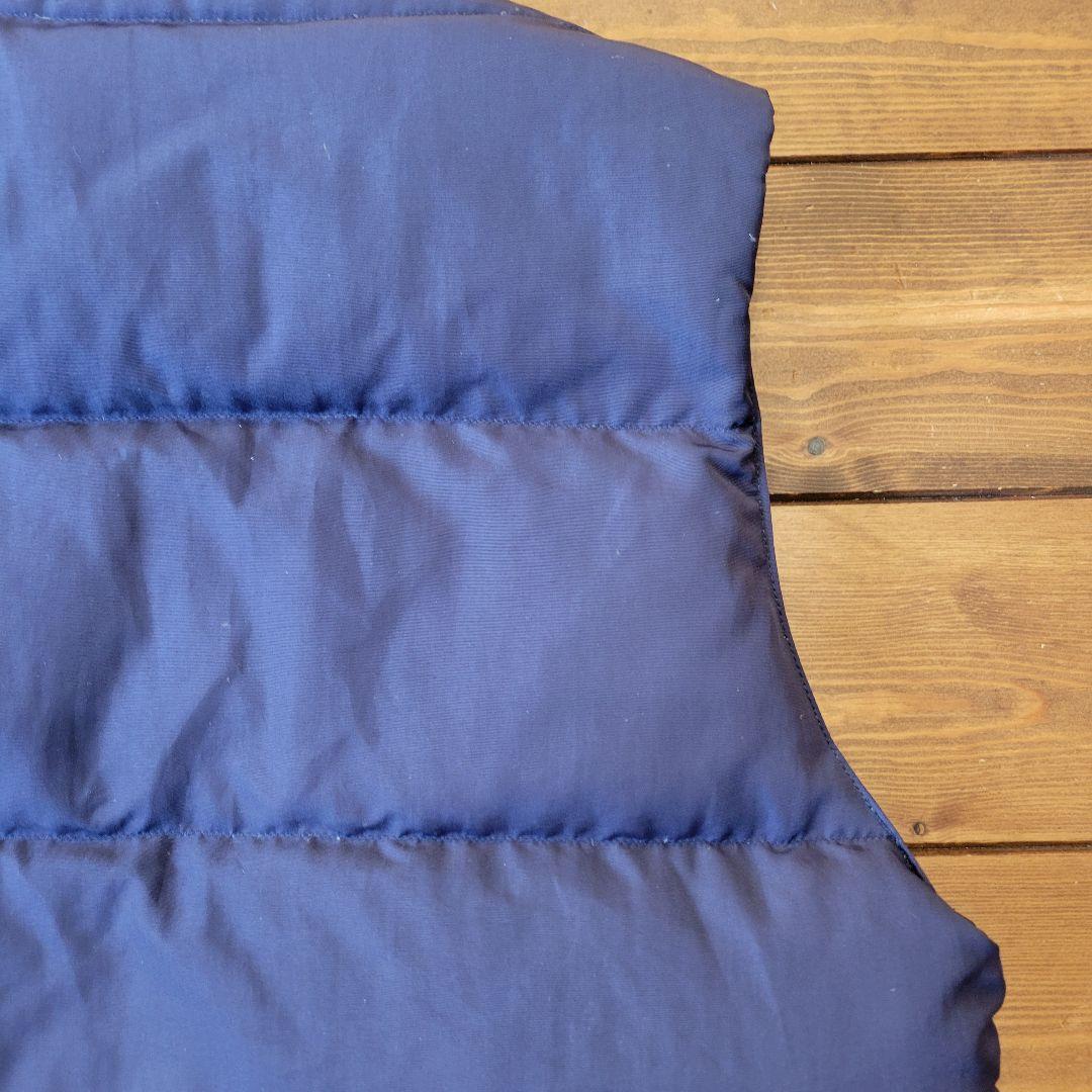 90s オールド モンベル ダウンベスト 肉厚 刺繍ロゴ 紫