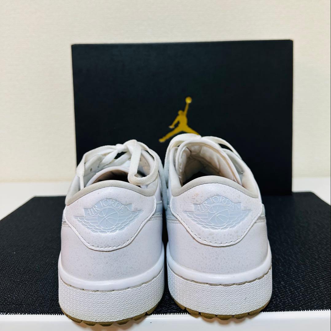 美品 NIKE AIR JORDAN 1 LOW GOLF ホワイト 28