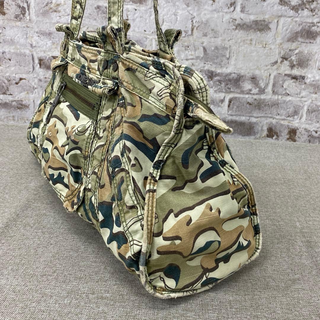 N988＊ DIESEL ディーゼル 迷彩 バッグ Y2K ストリート カモフラ