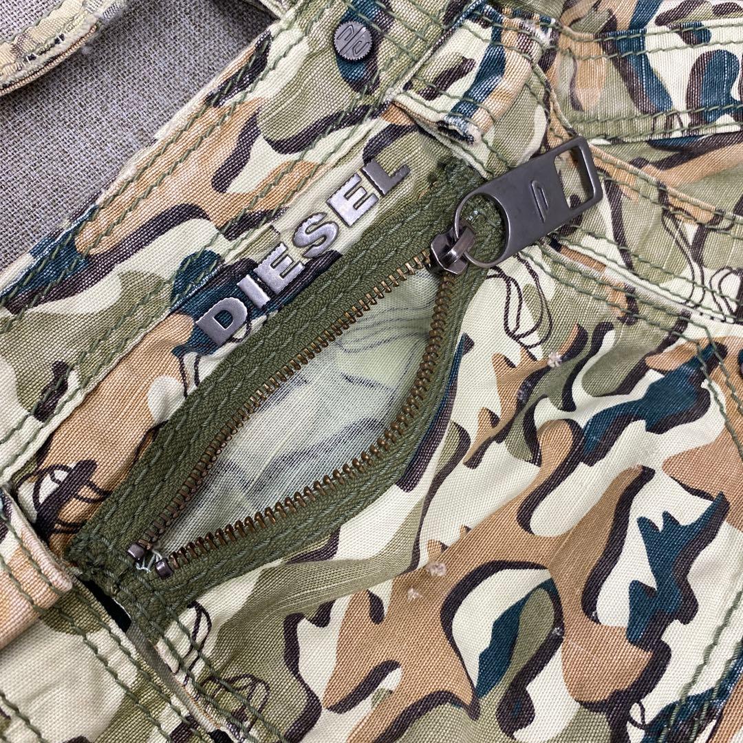 N988＊ DIESEL ディーゼル 迷彩 バッグ Y2K ストリート カモフラ